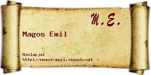Magos Emil névjegykártya