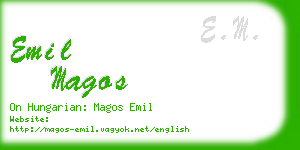 emil magos business card